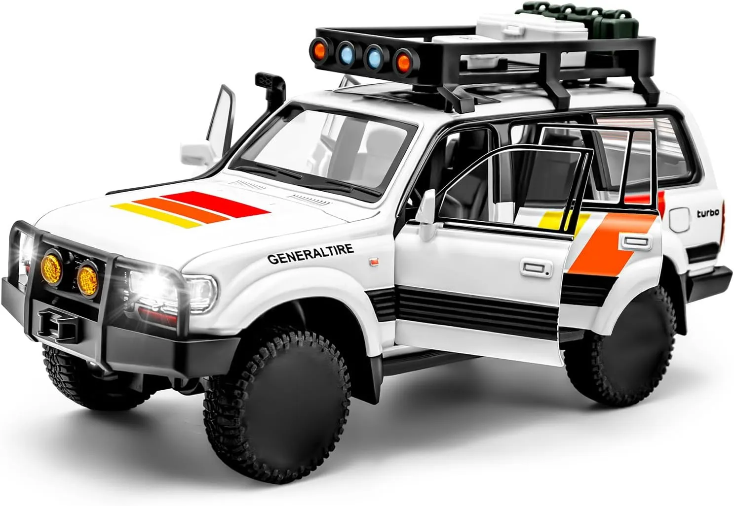 Car Model: 1/24 Diecast Metal Toy Trucks with Lights and Sounds, Mini Vehicles Toys Trucks for Kids, Ages 3 and Up