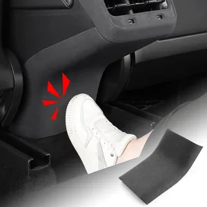 Car Rear Anti Kick Cover Protector Trim Decoration Frame for Tesla Model 3 Y 2017-2023 Italy Alcantara Style Interior Accessories (Black)