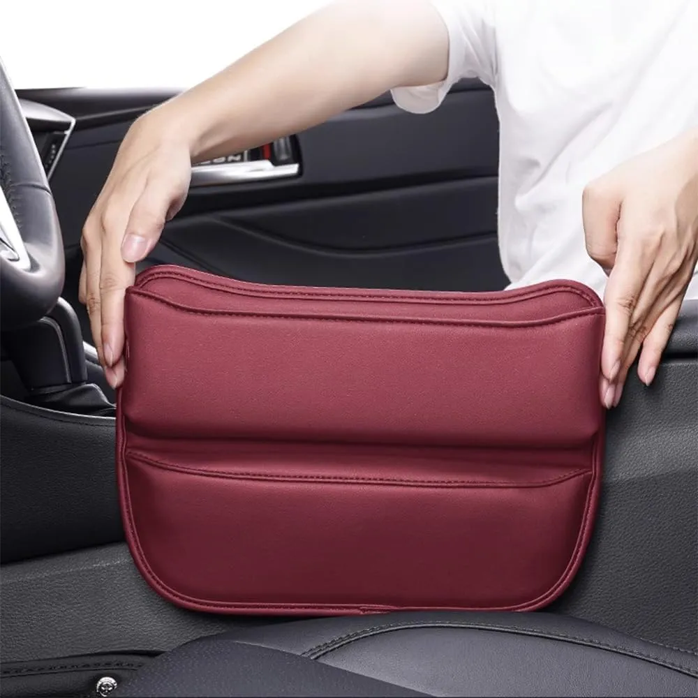 Car Seat Storage Box for Maserati Ghibli Quattroporte Levante GT GC GranSport Coupé MC20 Series Car Seat Gap Organizer Seat Side Bag Reserved Charging Cable Hole Car Accessories,Black