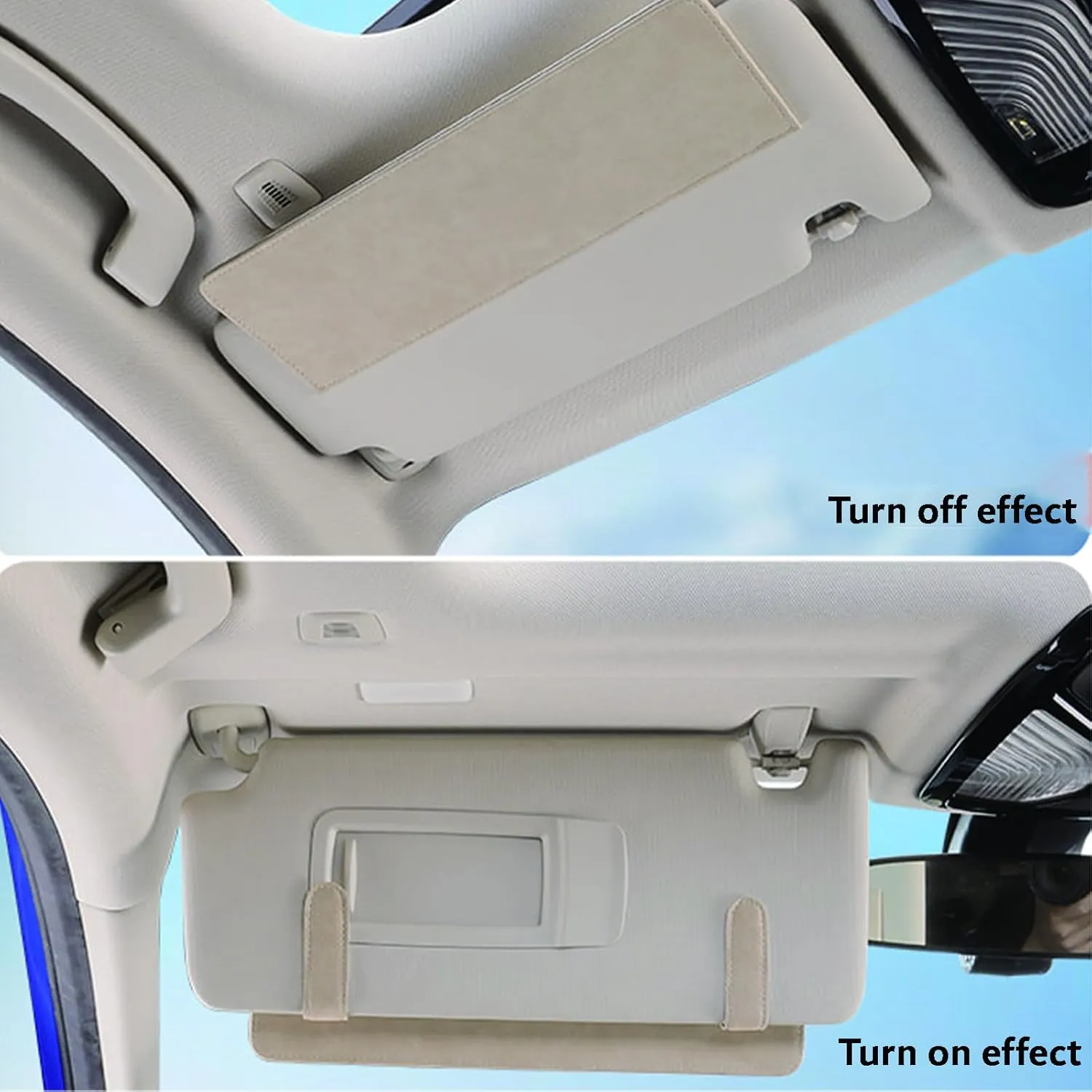 Car Sun Visor Extender for Mercedes-Benz W447 2nd Facelift MPV 4-6 Seats 2024- UV Protection Anti-Glare Sun Blocker,Adjustable Stable Car Sun Visor Extension Clip,Black-with Storage Bag