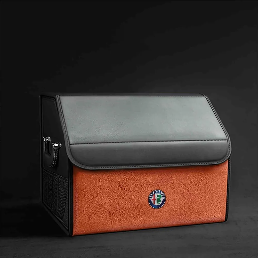 Car Trunk Storage Box for Alfa Romeo Junior SUV/Tonale/Tonale PHEV Typ 965/Stelvio 949 facelift,Fashion Unique Large Space With logo Storage Box Customized solid and resistant Durable Containment Bag