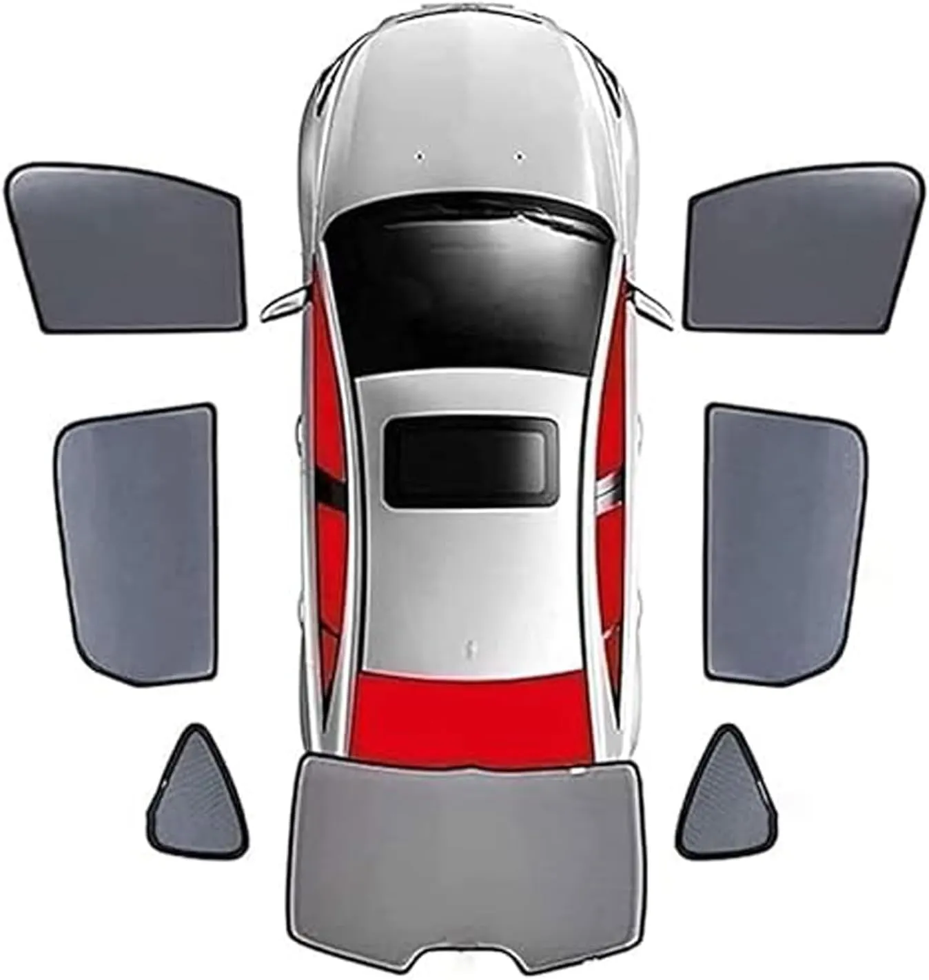 Car Window Shades for Opel Astron, Breathable Sunshade Screens Durable Magnetic Fully Covered UV Protection Car Accessories,7pcs