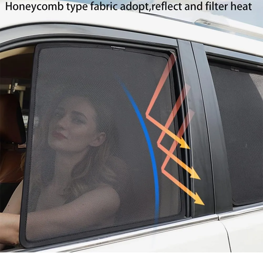 Car Window Sunshade for Suzuki Super vitra Half Shade Car Interior Curtain Stretchable Breathable Sunshade Screens Durable Car Accessories,6pcs
