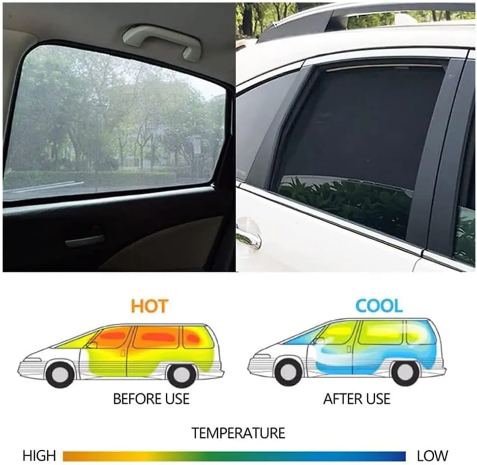 Car Window Sunshade for Suzuki Super vitra Half Shade Car Interior Curtain Stretchable Breathable Sunshade Screens Durable Car Accessories,6pcs