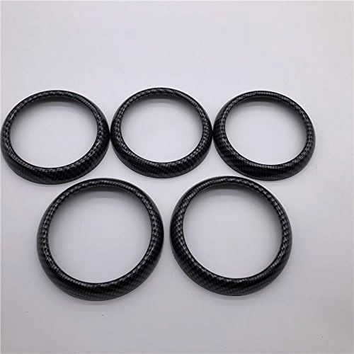 Car Air Conditioning Air Outlet Decoration Trim Ring Sticker for Mercedes Benz C117 X156 W246 CLA GLA Class (Carbon fiber style)