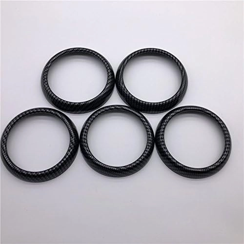Car Air Conditioning Air Outlet Decoration Trim Ring Sticker for Mercedes Benz C117 X156 W246 CLA GLA Class (Carbon fiber style)