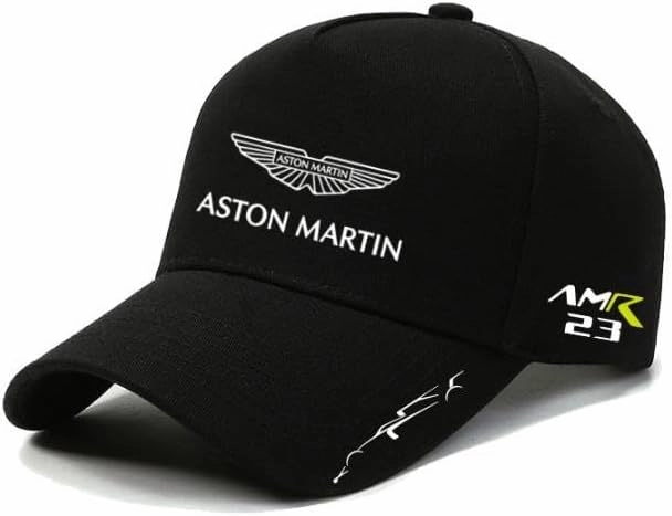 Car Baseball Cap for Aston mart-, Sun Hat Print Unisex Running Headgear, Adjustable Trucker Baseball Hat for Outdoor Sports Black