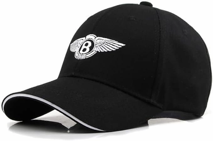 Car Baseball Cap for Bentley, Sun Hat Print Unisex Running Hat, Adjustable Trucker Baseball Hat for Outdoor Sports,Black