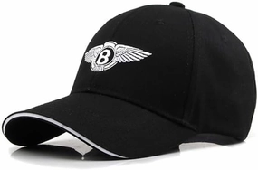 Car Baseball Cap for Bentley, Sun Hat Print Unisex Running Hat, Adjustable Trucker Baseball Hat for Outdoor Sports,Black