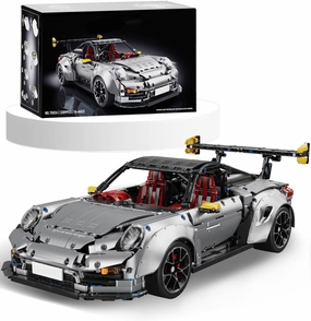 Car Building Model Speed Champions 1:8 Racing Car Building Toy for Super Sport Car MOC Speed Champions Building Set Silver, 3389 PCS