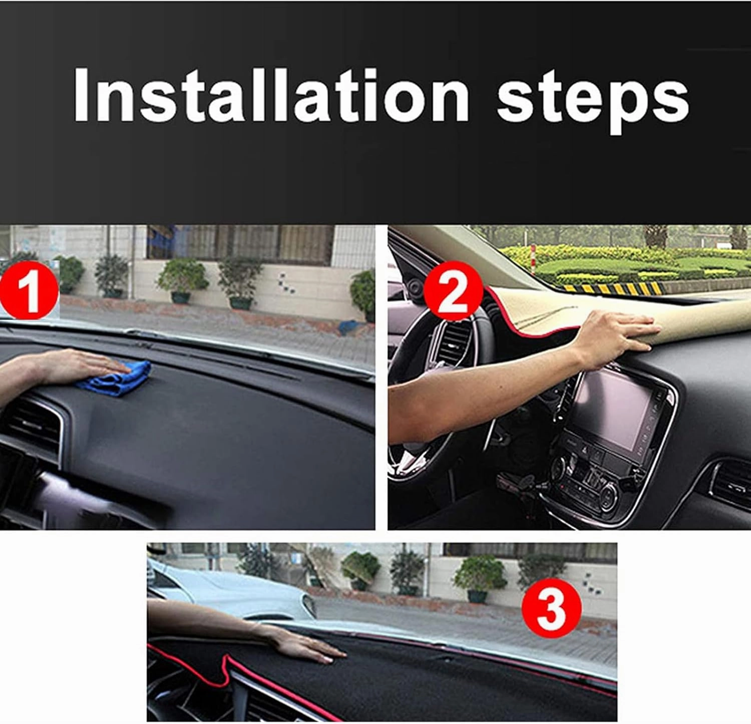 Car Dashboard Cover for Ravon Nexia R3 2015-2020 Car Dashboard Cover Pad Center Console Dash Mat Anti-Sun Protector Pad Style A