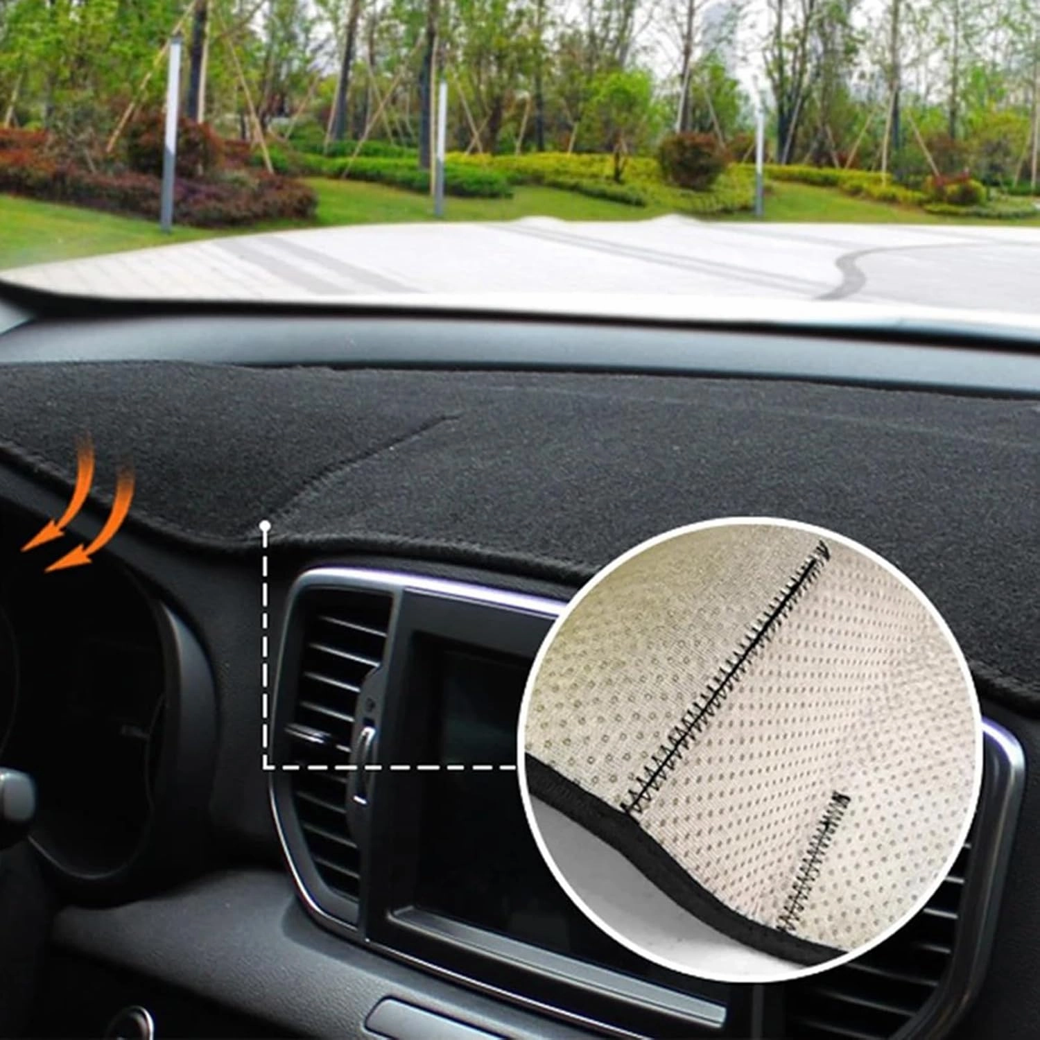Car Dashboard Cover for Ravon Nexia R3 2015-2020 Car Dashboard Cover Pad Center Console Dash Mat Anti-Sun Protector Pad Style A
