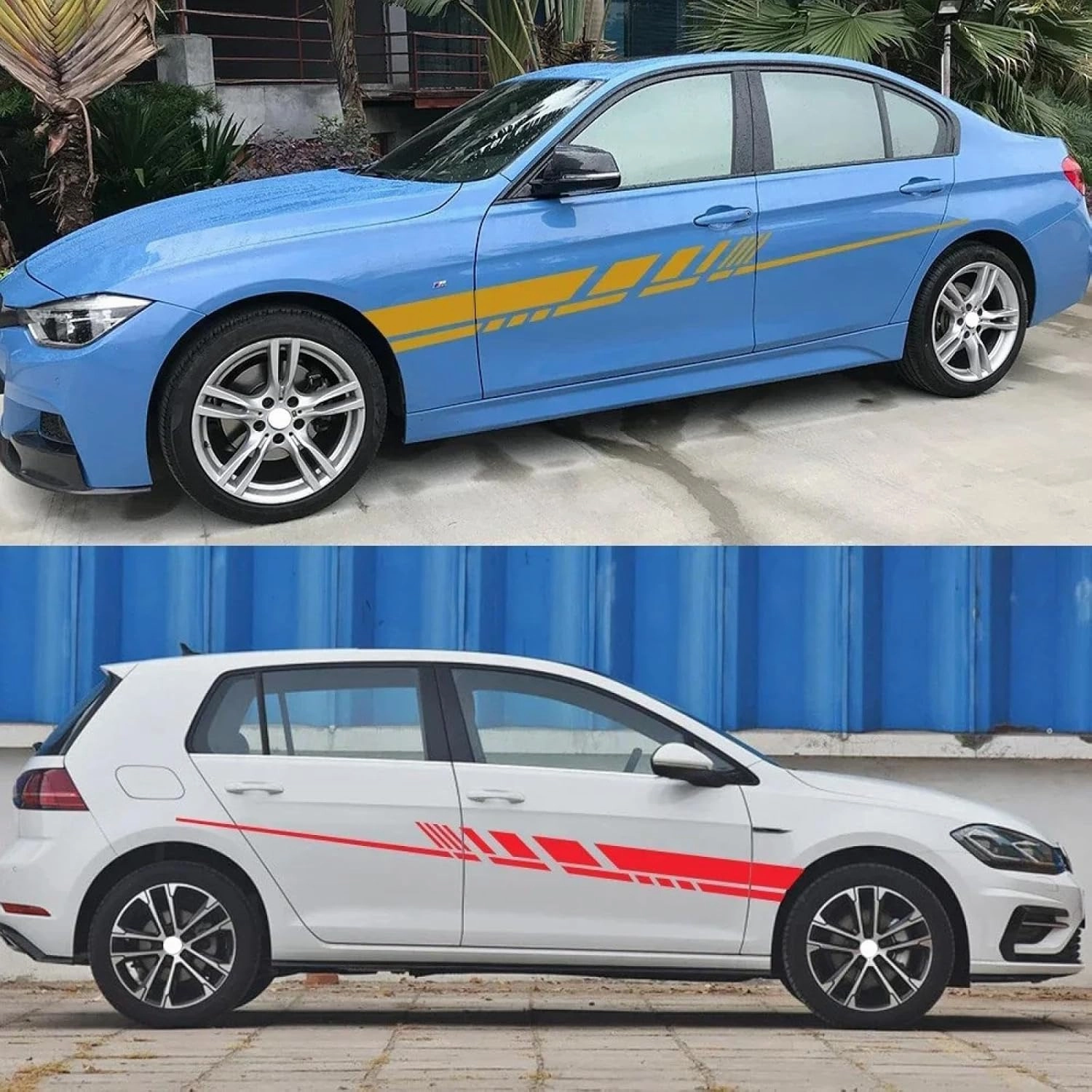 Car Decal for Audi A4 A3 A6 C6 C5 A5 A1 A7 A8 Q5 Q7 Q3 Q1 TT TTS, Car Side Door Stickers Sport Stripe Vinyl Decor Dcals