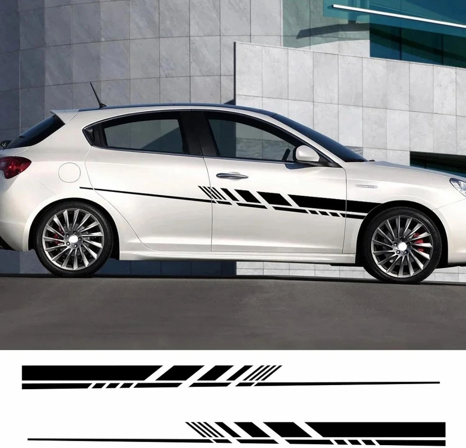 Car Decal for Audi A4 A3 A6 C6 C5 A5 A1 A7 A8 Q5 Q7 Q3 Q1 TT TTS, Car Side Door Stickers Sport Stripe Vinyl Decor Dcals