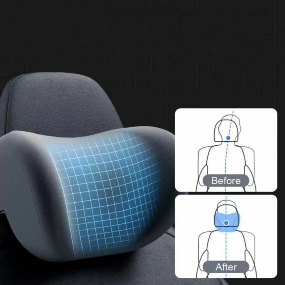 Car Headrest Lumbar Support Cushion for Suzuki Tianyu Super vitra Fengyu Jimny Ergonomic for Neck Pain Relief Breathable Removable and Washable for Car Long Trips Use,Blue