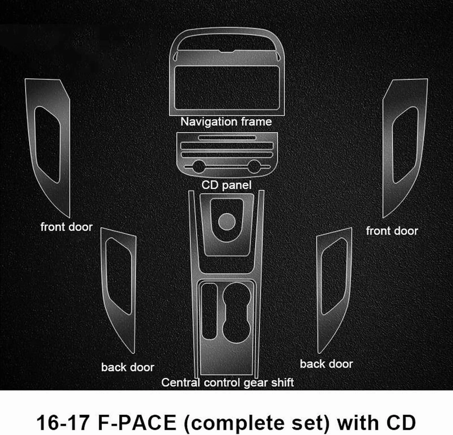 Car Interior Center Console Gear Navigation TPU Protection Film, for Jaguar F-PACE FPACE 2016-2020 Accessories