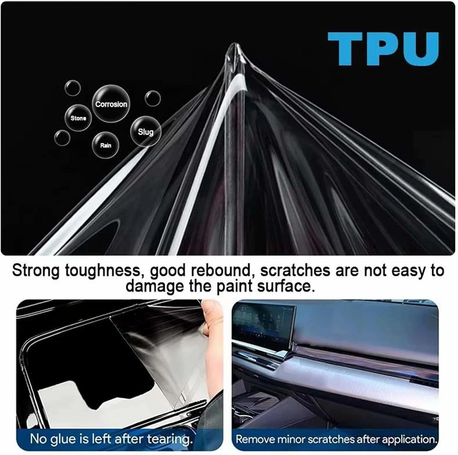 Car Interior Center Console Gear Navigation TPU Protection Film, for Jaguar F-PACE FPACE 2016-2020 Accessories