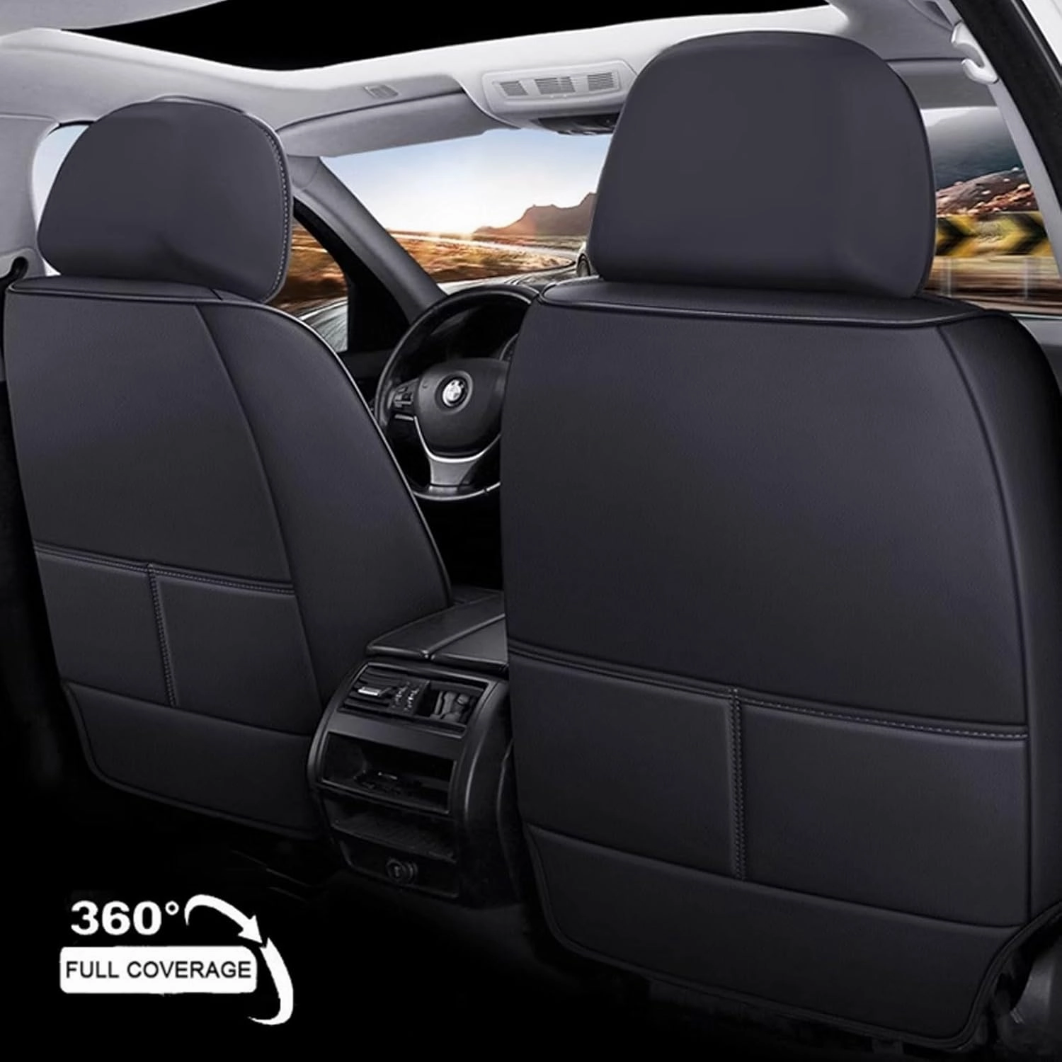 Car Seat Covers Full Set for Nissan Qashqai J11 Visia/Acenta/N-Connecta/N-Vision/Tekna 2013-2023, Leather Seat Covers,Leather Seat Covers Full Set,5 Seats Automotive Vehicle(B)