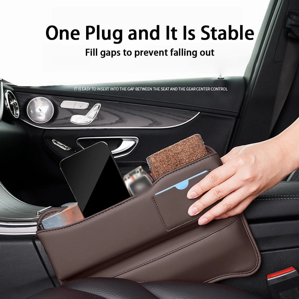 Car Seat Gap Storage Box for Mini Paceman R61 Cooper/D/S/SD/JCW 3-Door 2013 2014 2015 2016, Car Storage Box Seat Gap Storage Box Car Clamp Storage Bag Neat Car Supplies