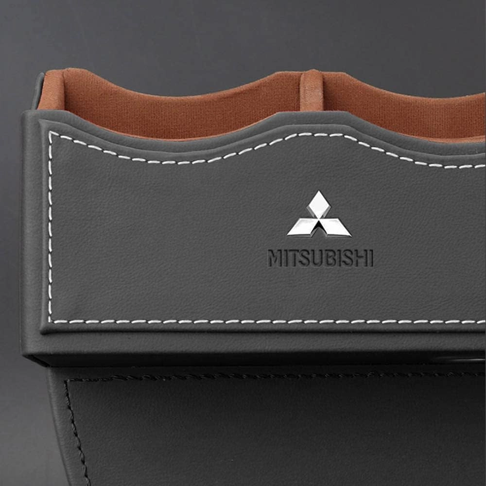 Car Seat Storage Box for Mitsubishi Cross/Outlander/L200/Pajero Series Car Seat Gap Organizer Seat Side Bag Reserved Charging Cable Hole Car Accessories,One Piece-B
