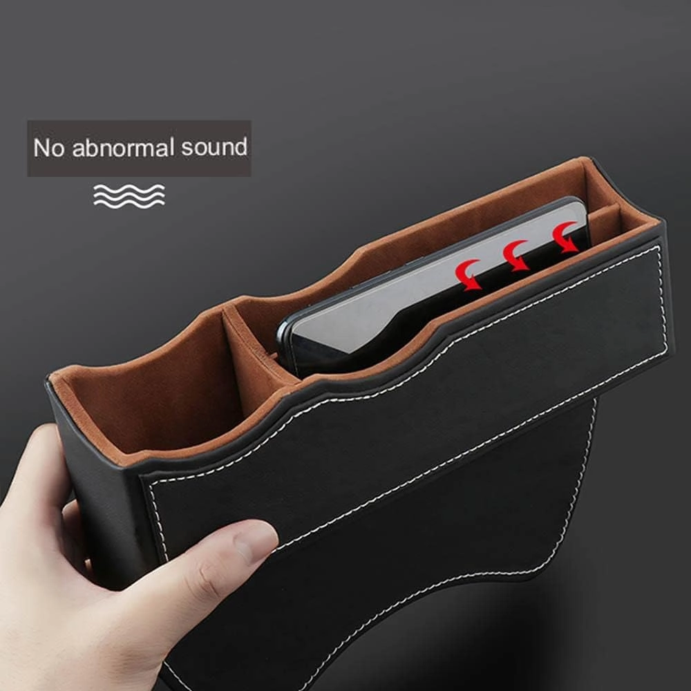 Car Seat Storage Box for Mitsubishi Cross/Outlander/L200/Pajero Series Car Seat Gap Organizer Seat Side Bag Reserved Charging Cable Hole Car Accessories,One Piece-B