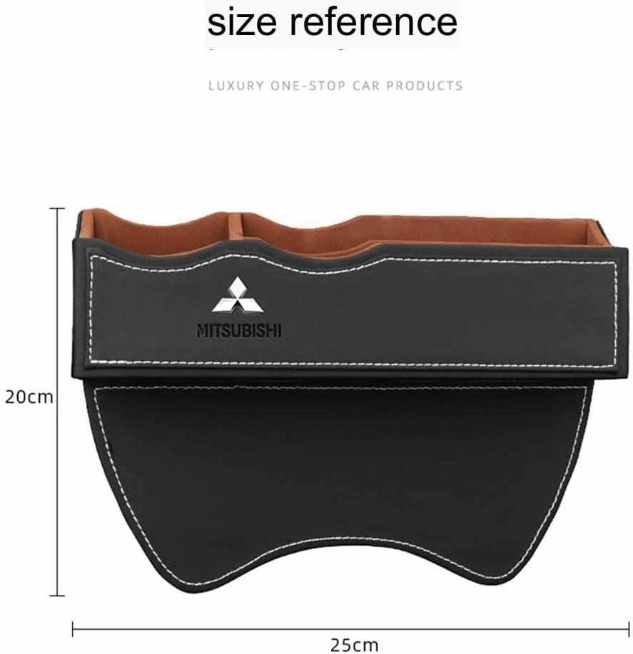 Car Seat Storage Box for Mitsubishi Cross/Outlander/L200/Pajero Series Car Seat Gap Organizer Seat Side Bag Reserved Charging Cable Hole Car Accessories,One Piece-B
