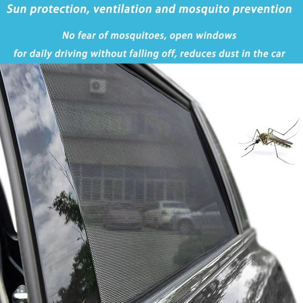 Car Sun Shade for Buick New Excelle 2014 2015 2016 2017 Magnetic,Car Window Shade Car Sun Shade Cover Car Accessory Interior Easy Install,A 2 Triangular Windows
