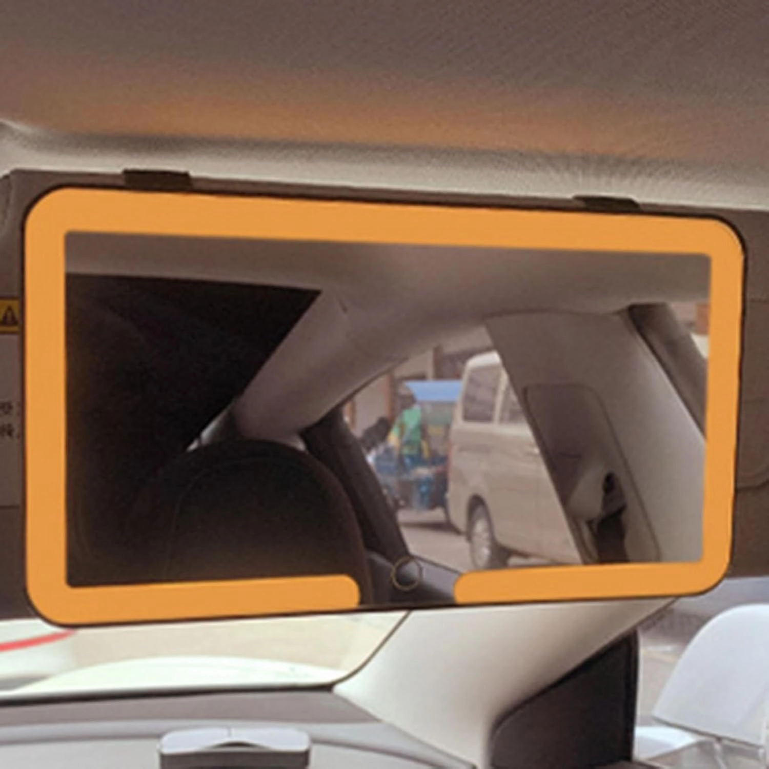 Car Vanity Mirror, Car Sun Visor Vanity Mirror with Lights, 60 LED Makeup Mirror with 3 Light Modes, Rechargeable Makeup Mirrors Dimmable Control Mirrors, Universal for Cars SUV (black,12.7X23.5cm)