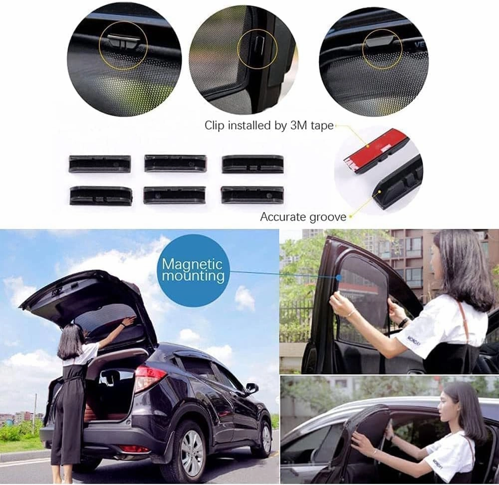 Car Window Sunshade for Mazda BIANTE Half Shade Car Interior Curtain Stretchable Breathable Sunshade Screens Durable Car Accessories,6pcs