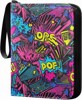 card keepsake album with double sided removable sleeves for Boys&Girls Toys colletctor Doodle Cool Colorful Letters