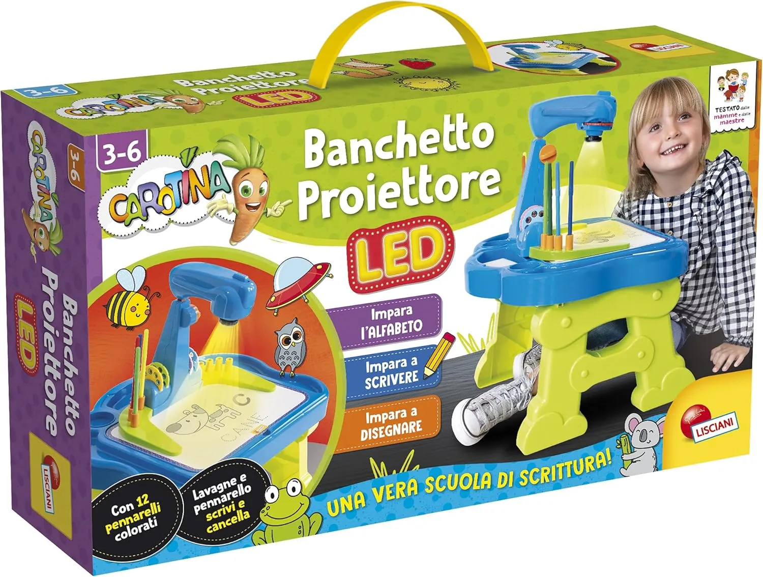 Carotina Cartotina Banquet LED Writing School, Educational Projector, 97135, Multicoloured