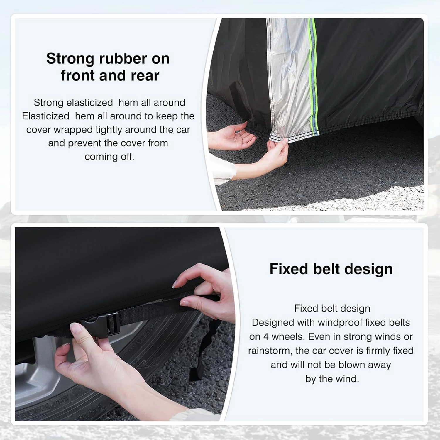Cartist Full Car Cover Fits for Honda Pilot 2003-2024 Accessories All Weather Car Covers Outdoor for Pilot Waterproof UV Protection with Zipper & Reflective Safety Strips