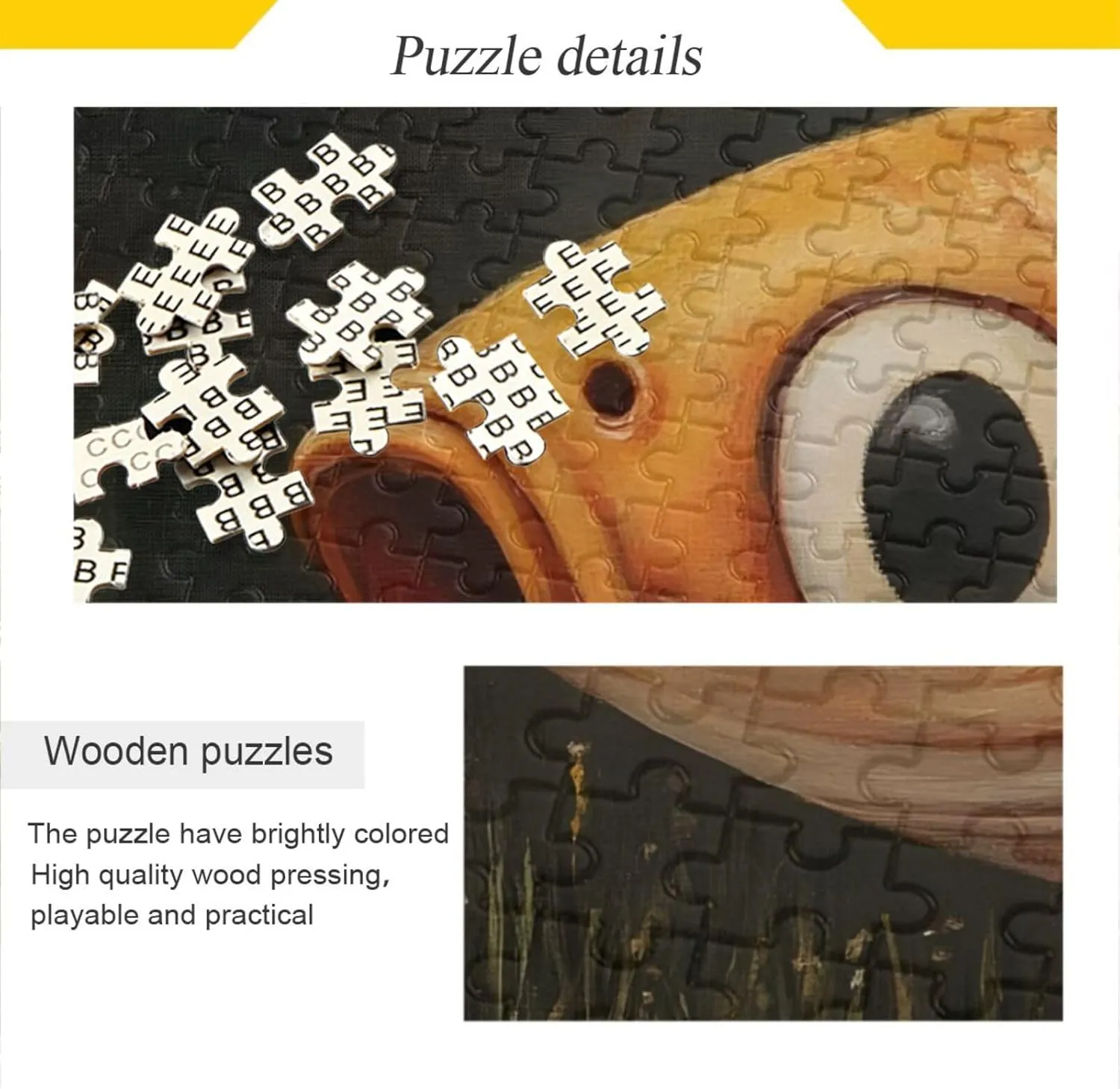 Cat Fish Funny Cute Jigsaw Puzzle for Adults 500 Pieces, Extremely Challenging and Difficult Puzzle for Family Games, Party Entertainment, and Brain Teasing Fun