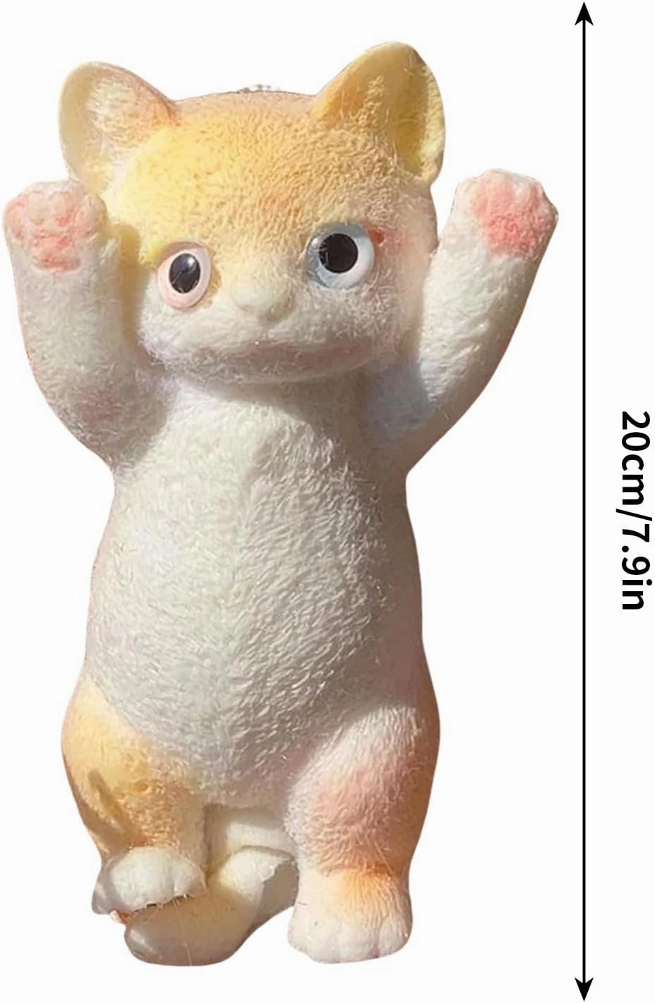 Cat Sticky Squishy Toys,Cute Cat Squishies Squeeze Soft Cat Squishies Stress Relief Sensory,Squeeze Toy Gifts for Christmas Birthday Holiday (Yellow)