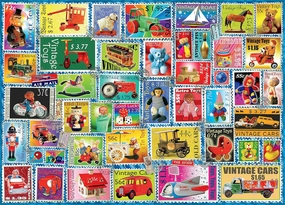 Ceaco - Barbara Behr - Stamps - Toy Stamps - 1000 Piece Jigsaw Puzzle