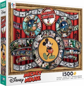 Ceaco - Disney - Mickey and Minnie Mouse Movie Reel - 1500 Piece Jigsaw Puzzle