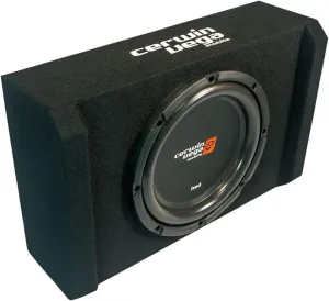 Cerwin Vega HED Series Shallow Subwoofer Enclosures – Sealed Down-Firing Design, Compact & Powerful Bass for Cars & Trucks (H7SE12)