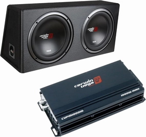 CERWIN-VEGA! 12" Loaded Vented Enclosure Box with Mono Amplifier – Stronger Bass, Louder Sound, and Durable Subwoofer