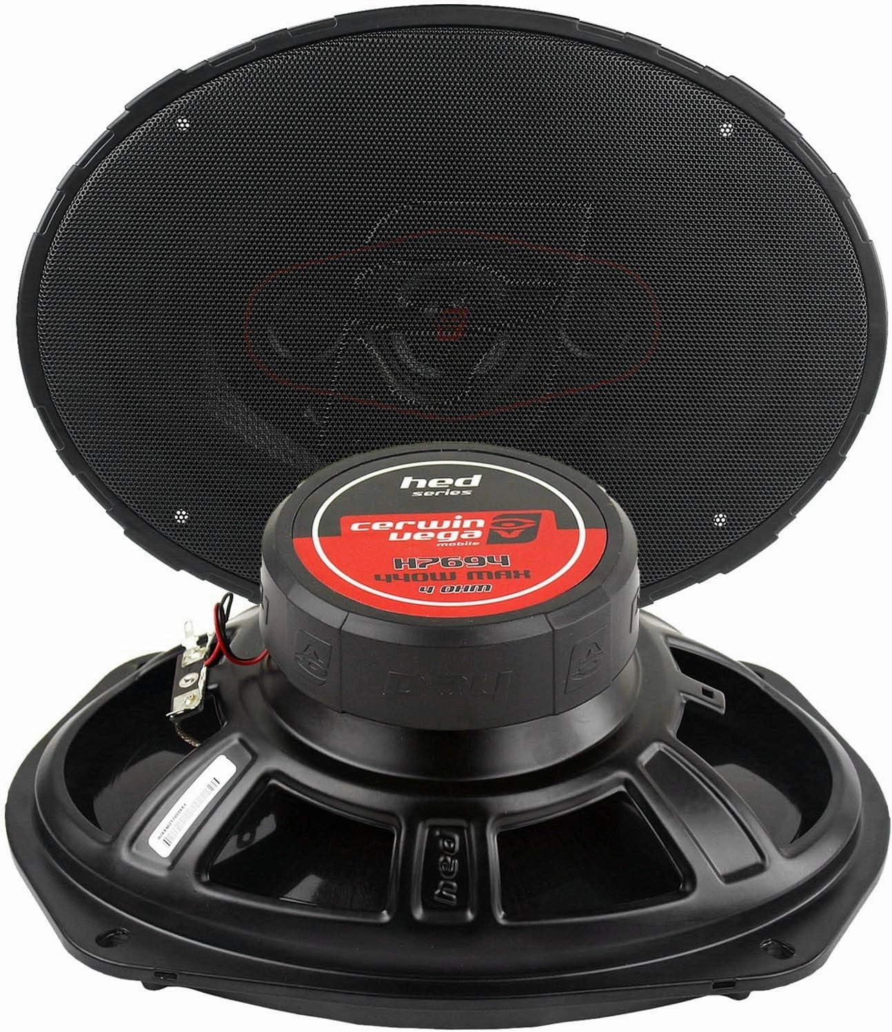 Cerwin Vega HED Series 6"x9" 4-Way Coaxial Car Speakers, 4Ω, 65W RMS/, Premium Car Audio System, Durable Steel Frame, Superior Sound Quality, Ideal for Enhanced Car Speaker H7694
