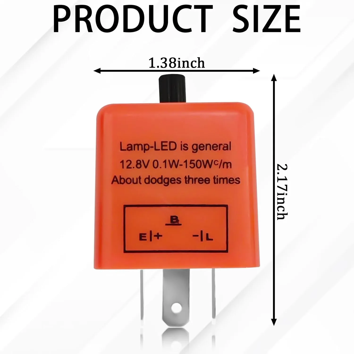 CF-13 Led Flasher Relay 3 Pins 12V Adjustable Frequency Flasher Relay for Led Turn Signal, CF13 EP34 Electronic Hyper-Flashing Fast Flash Signal Indicator(2PCS)