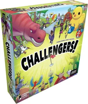 Challengers Card Game | Strategy/Interactive Deck Management Game | Fun Family Game for Adults and Kids | Ages 10  | 1-8 Players | Average Playtime 45 Minutes | Made by Z-Man Games
