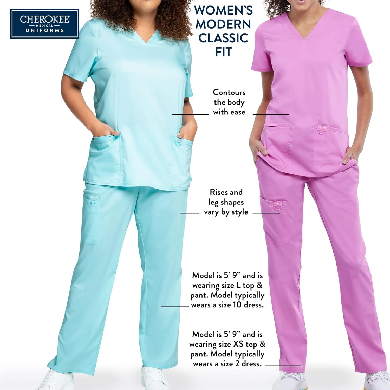 Cherokee Prints Women Scrubs Top V-Neck Print CK651