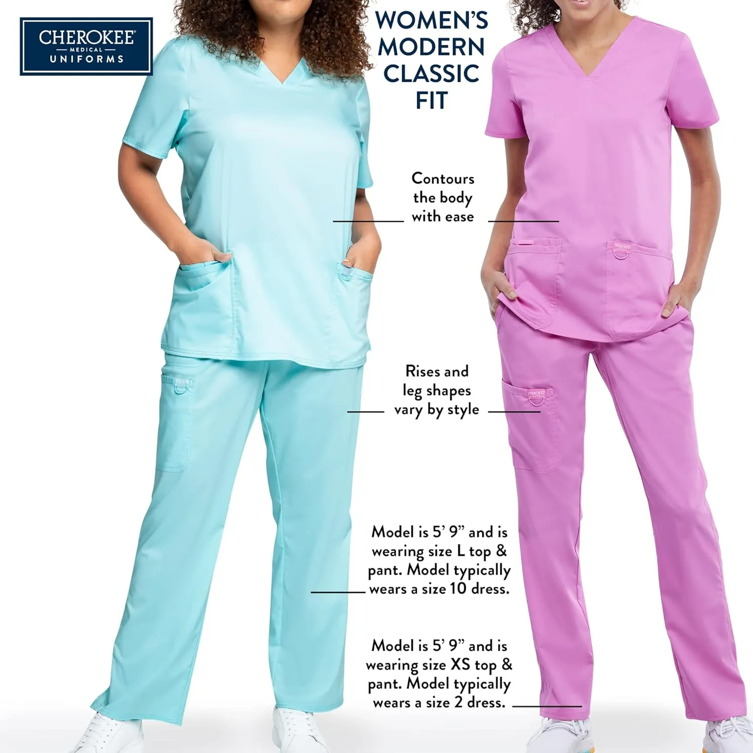 Cherokee Prints Women Scrubs Top V-Neck Print CK651