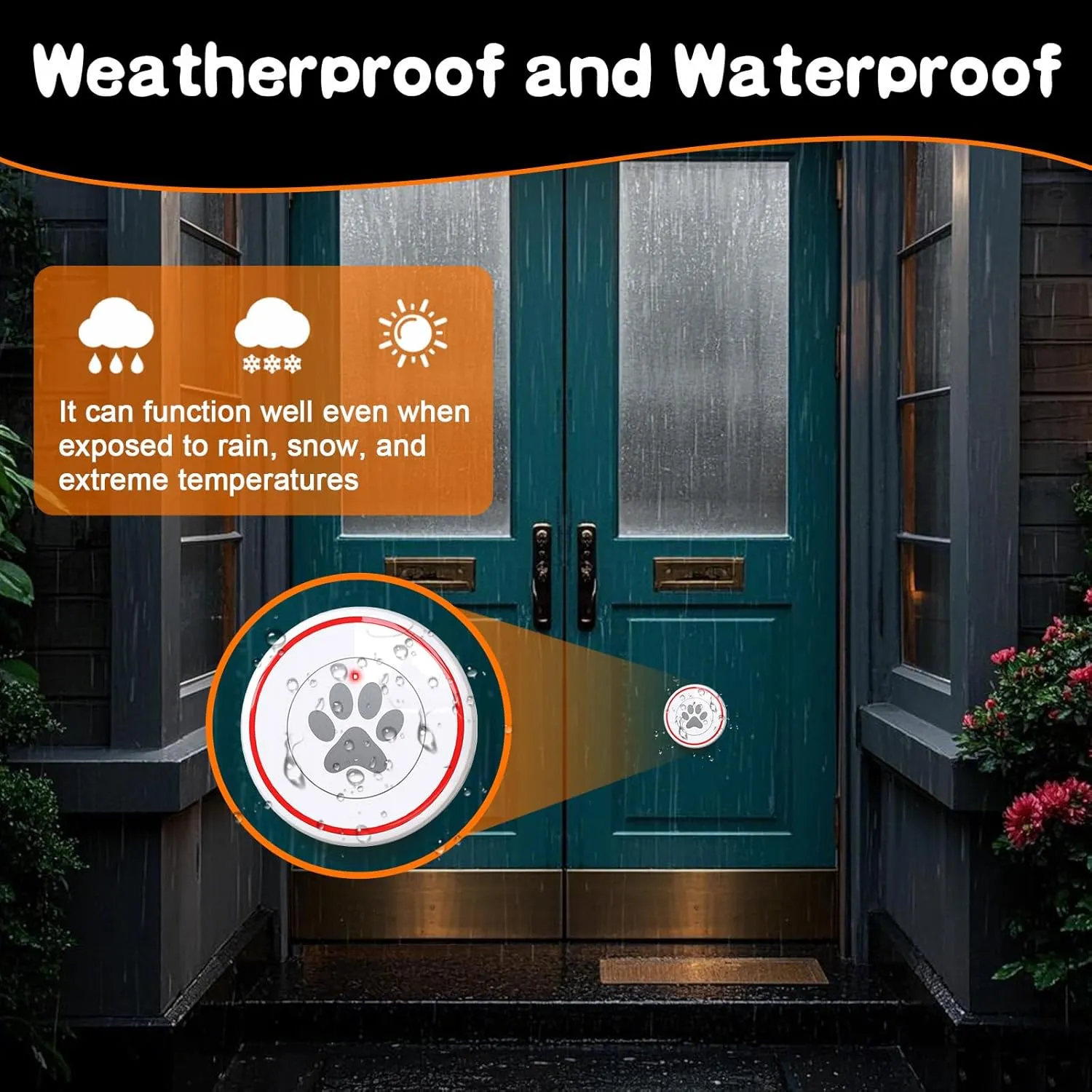 ChunHee Smart Dog Door Bell Wireless Puppy DoorBell for Potty Training, Dog Bells to go Outside, Bells for Dogs to Ring to go Potty, 2 Dog Buttons [New 2025]