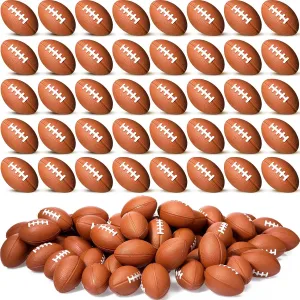 Civaner 200 Packs Mini Football Bulk Sports Stress Ball Mini Foam Footballs Stress Ball Bulk Toy for Party Favor School Carnival Reward Party Supplies(Brown,1.97 Inch)