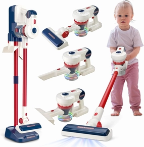 Cleaning Toy Set for Kids 3 4 5 6, Toddler Toys 3 in 1 Vacuum Cleaner Set, Toddler Gifts Cleaning Toy Sets, Birthday Gifts for Kid Boys and Girls Age 3 