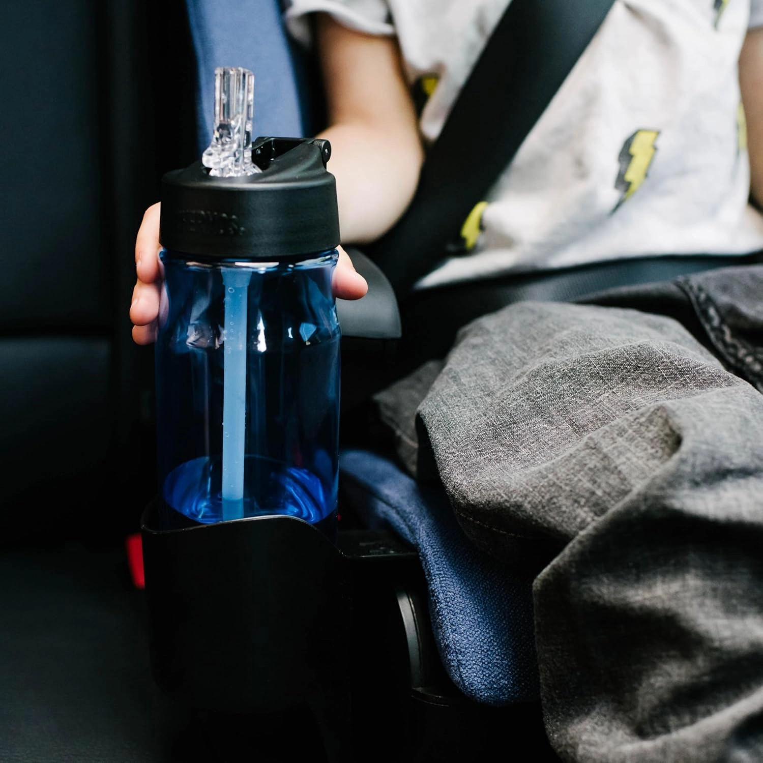 Clek Oobr High Back Booster Seat with Adjustable Headrest, Reclining Design, Latch System, and Retardant-Free Fabric, Mammoth