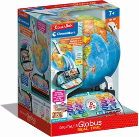 Clementoni Real-time Digital Earth Globe - Earth Globe for Kids Ages 7  - Interactive Earth Globe for Learning and Playing 59364