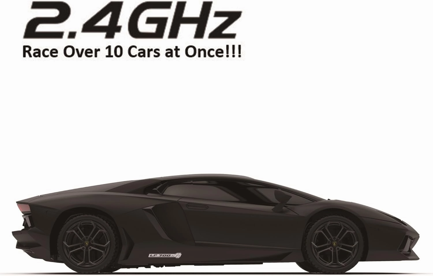 CMJ RC Cars Lamborghini LP700-4 Remote Control RC Car Officially Licensed 1:24 Scale Working Lights 2.4Ghz. Great Kids Play Toy Auto (Black)