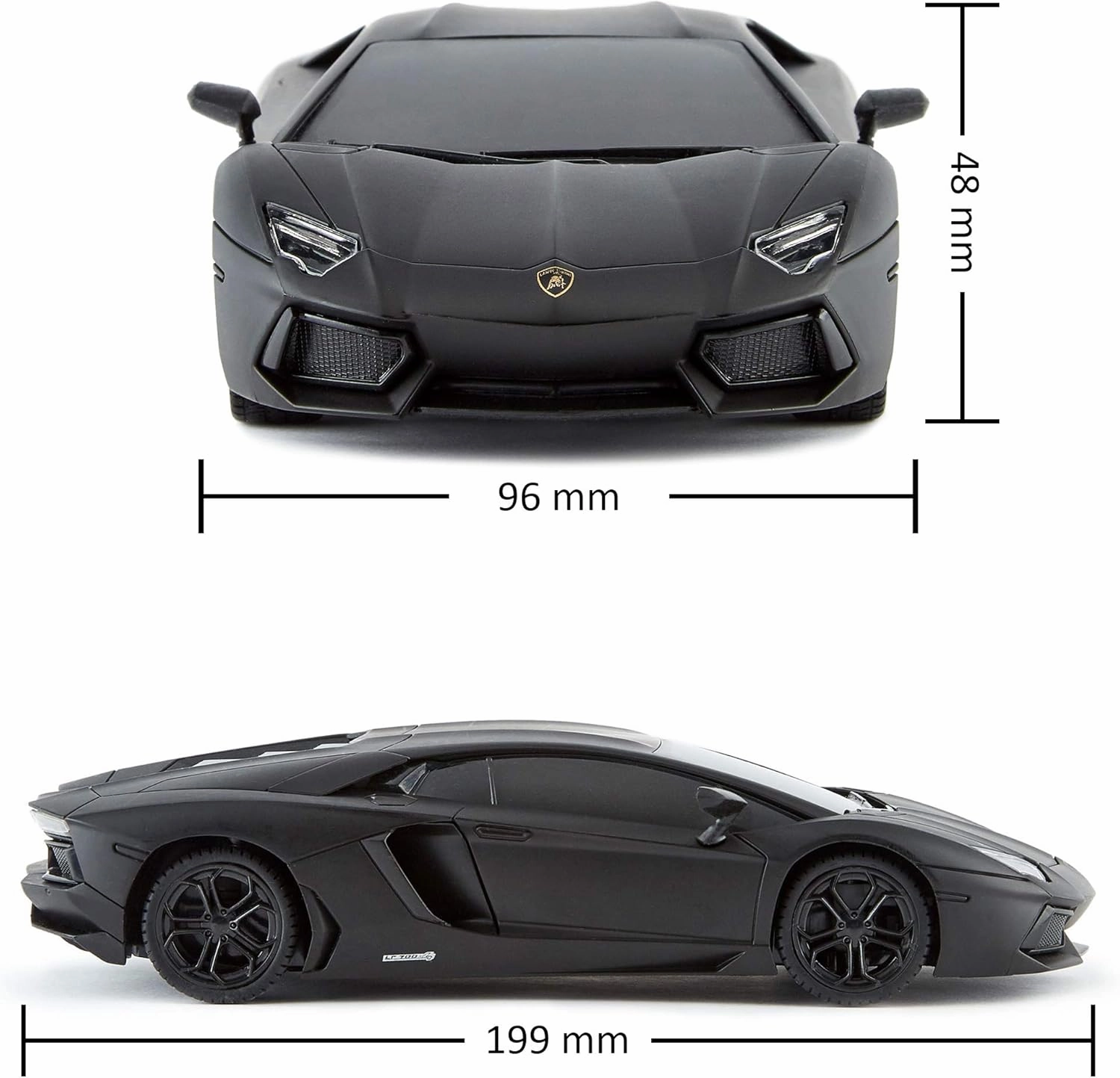 CMJ RC Cars Lamborghini LP700-4 Remote Control RC Car Officially Licensed 1:24 Scale Working Lights 2.4Ghz. Great Kids Play Toy Auto (Black)